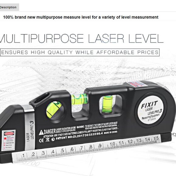 High Quality Infrared laser level measuring level Laser03 multi-function 1 Kit - Picture 7 of 11